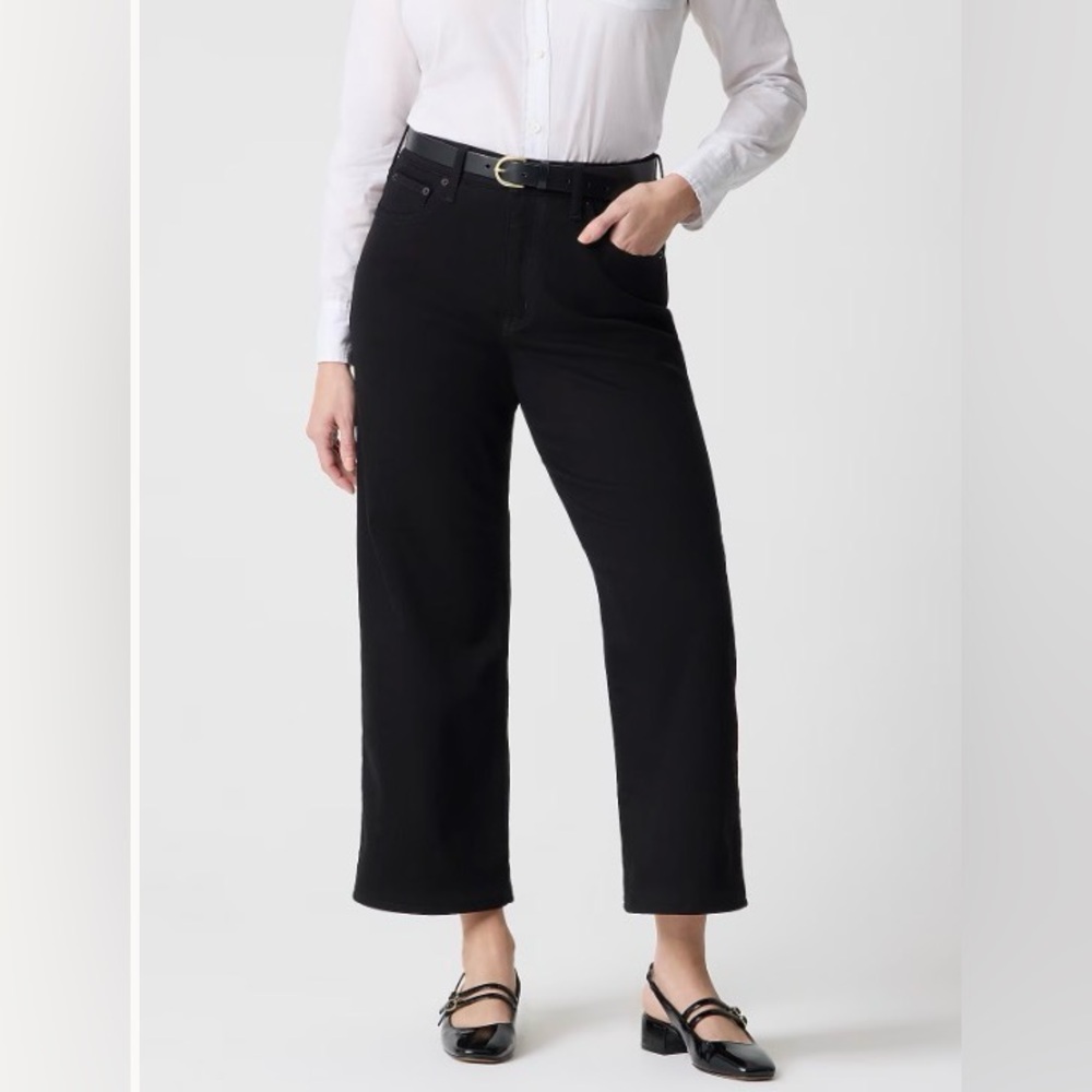J. Crew Curvy mid-rise flare crop jean in signature stretch